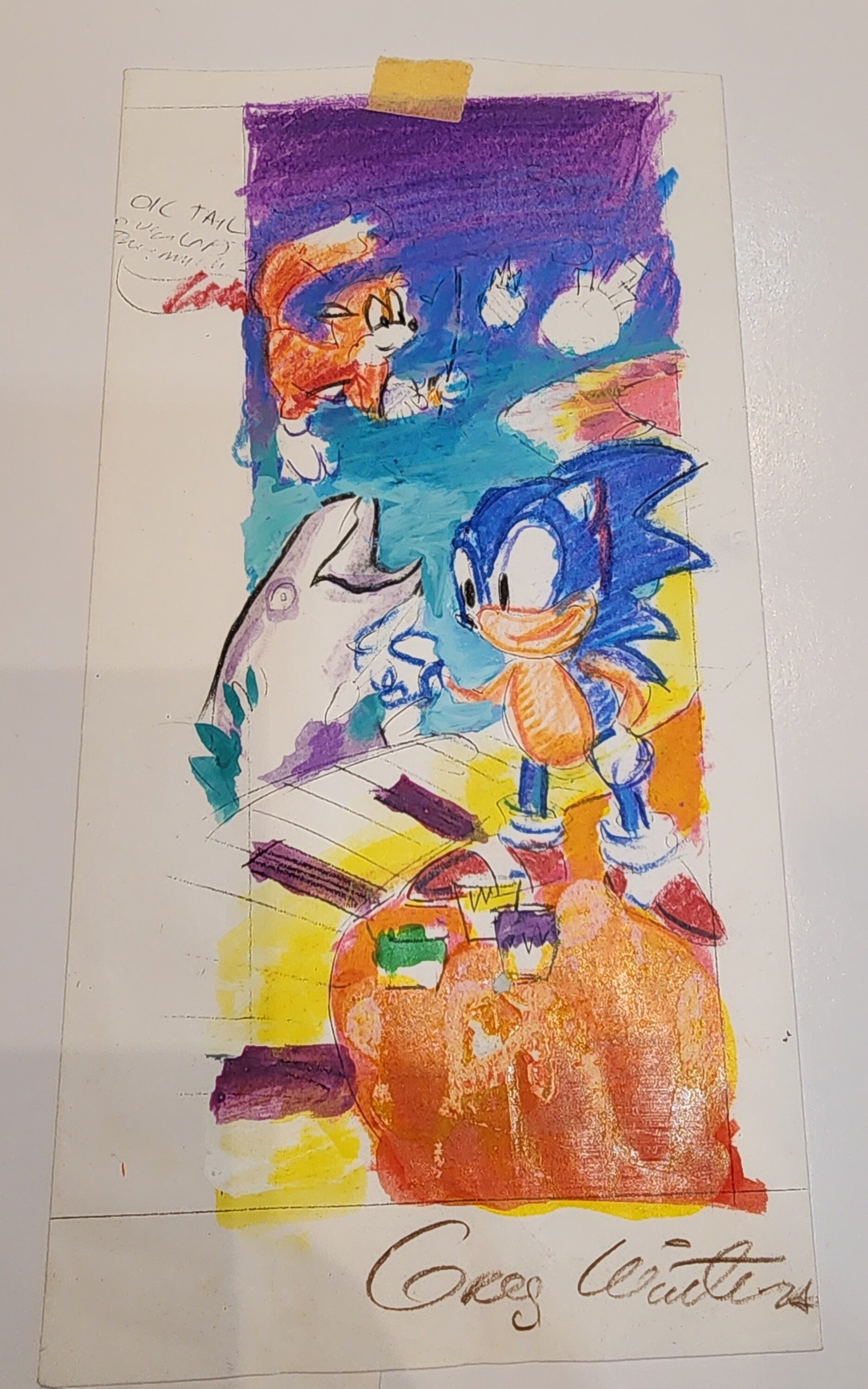 Wacky World's Creativity Studio - Sega Genesis - Rough Color Comp Box Art