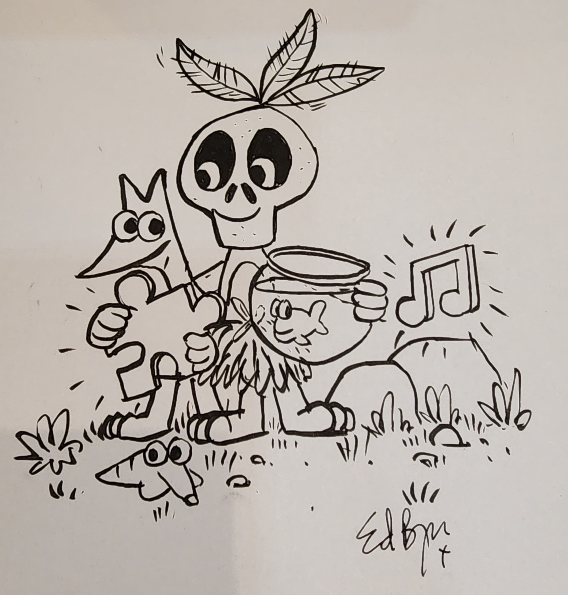 Banjo Kazooie - Mumbo, Jinjo, Roysten  - Character Designer Sketches