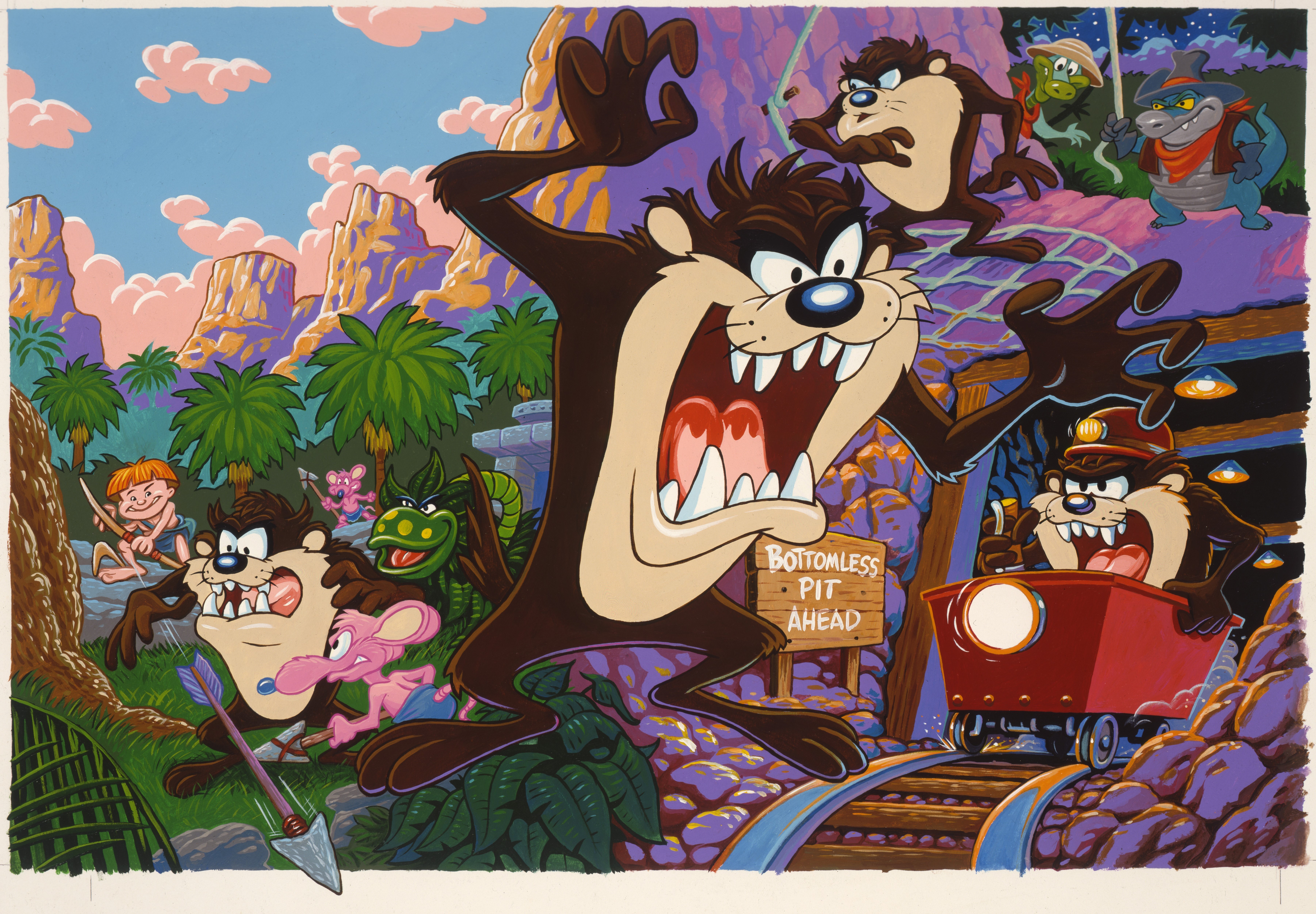 Taz-Mania SNES Super Nintendo (PAL) and Game Boy Box Art