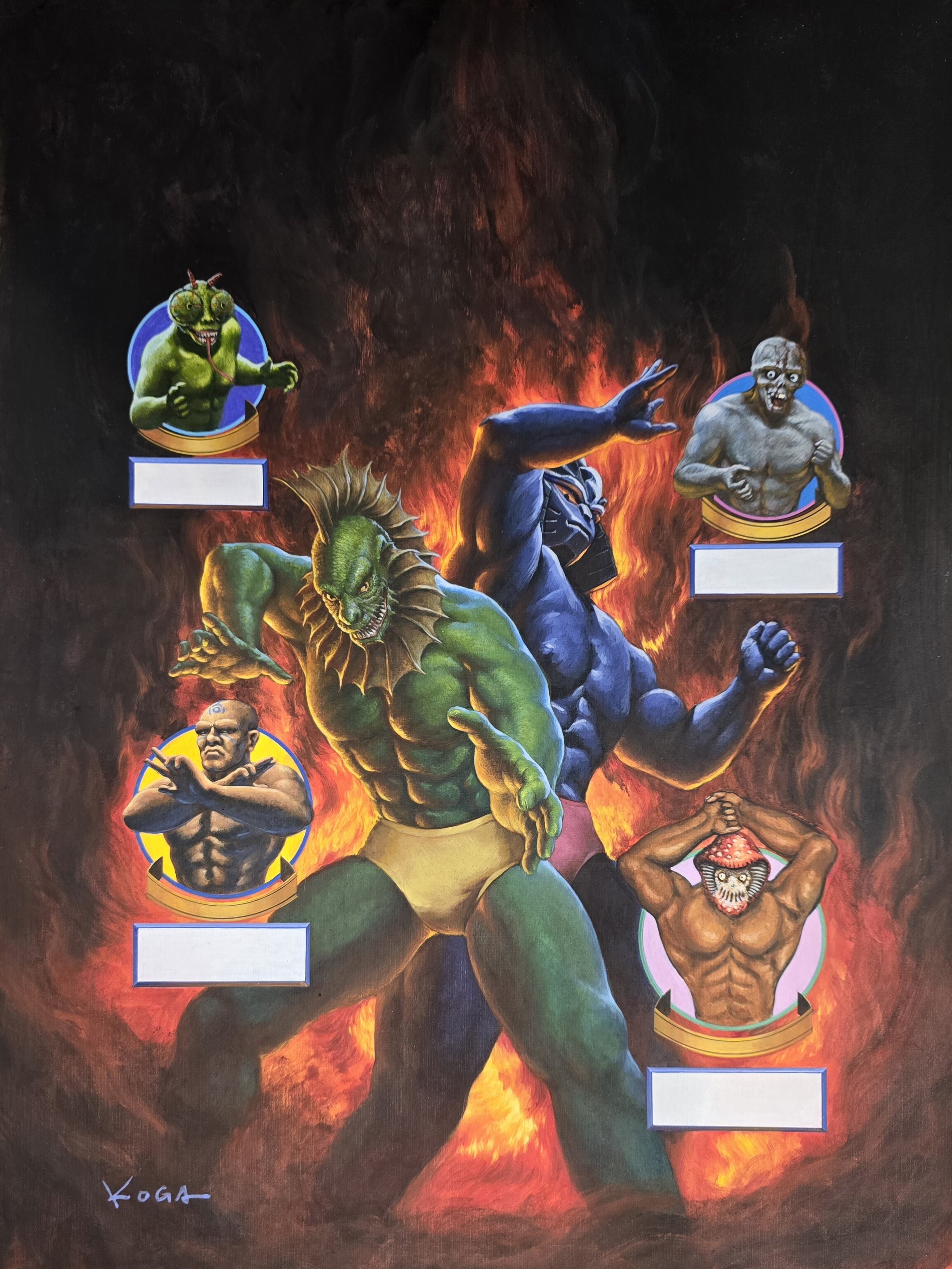 Monster Pro Wrestling PC Engine Box Art